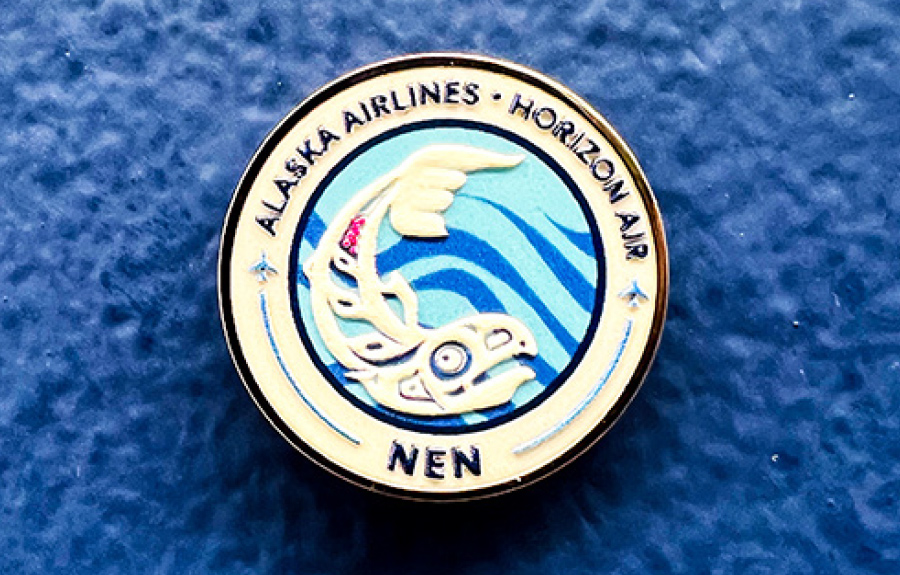 Alaska Airlines Horizontal Air badge pin